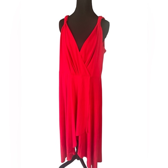 Donna Karan Dresses & Skirts - NWT Donna Karan Red Asymmetrical High-Low Cocktail Dress